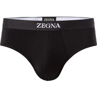 Ermenegildo Zegna Herren Slip schwarz Baumwolle unifarben von Ermenegildo Zegna