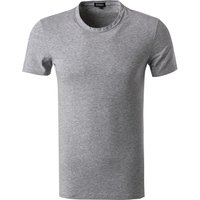 Ermenegildo Zegna Herren T-Shirt grau Baumwolle unifarben von Ermenegildo Zegna