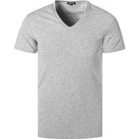 Ermenegildo Zegna Herren T-Shirt grau Baumwolle unifarben von Ermenegildo Zegna