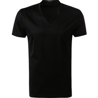 Ermenegildo Zegna Herren T-Shirt schwarz Baumwolle unifarben von Ermenegildo Zegna