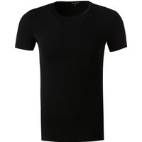 Ermenegildo Zegna Herren T-Shirt schwarz Viskose unifarben von Ermenegildo Zegna