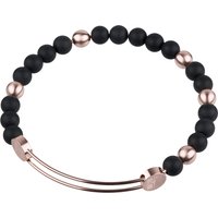 ERNSTES DESIGN Damen Armreif, Edelstahl mit Onyx, roségold, 99 von Ernstes Design