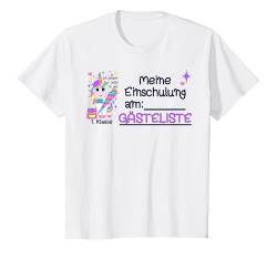 Kinder Gästeliste Einschulung Gästebuch Einhorn Mädchen - Schulkind T-Shirt von Erstklässler Schulkind Deko Gästeliste Einschulung