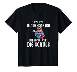 Kinder Heavy Metal Bye Bye Kindergarten Ich Rocke Jetzt Die Schule T-Shirt von Erstklässler Shirts & Geschenke zur Einschulung
