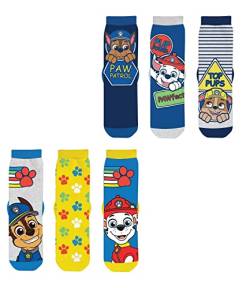 Erve PAW PATROL Socken Set 6 Paar Jungensocken Kindersocken Kinder Strümpfe für Jungen Kniestrümpfe Gr. 23 24 25 26 27 28 29 30 31 32 33 34 (30/34) von Erve