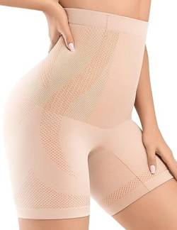 Esa Liang Shapewear für Frauen Bauchkontrolle Hohe Taille Body Shaper Shorts Gürtel Oberschenkel schlanker, Hautfarben (hohe Taille), X-Small-Small, Nahtlos von Esa Liang