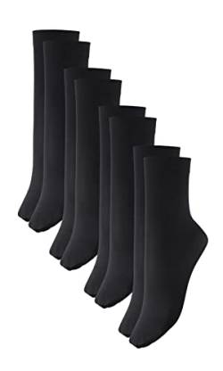 Esda Damen Feinsöckchen im 4er Pack schwarz One Size von Esda