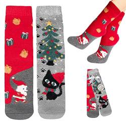 Esda Weihnachts-Socken aus Wolle One Size 35-42 Geschenk-Idee Weihnachten Nikolaus Wichtel wärmend Kuschel-Socken Thermo von Esda