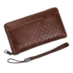 Eshow Handgelenktasche Handtasche für Herren Business Casual Clutch-Taschen aus PU Leder Brieftasche für Freizeit Büro von Eshow