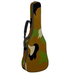 Eslifey Akustikgitarre Tasche Camouflage Print Verstellbarer Schultergurt Gitarrentasche Gigbag 40 41 42 Zoll, Farbe 1, 42.9x16.9x4.7 in von Eslifey