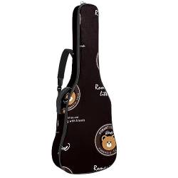 Eslifey Akustikgitarre Tasche Cartoon Bären Verstellbarer Schultergurt Gitarre Fall Gig Bag 40 41 42 Zoll, Farbe 1, 42.9x16.9x4.7 in von Eslifey