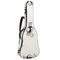 Eslifey Akustikgitarre Tasche Eulen Lesen Verstellbarer Schultergurt Gitarrentasche Gigbag 40 41 42 Zoll, Farbe 5, 42.9x16.9x4.7 in von Eslifey