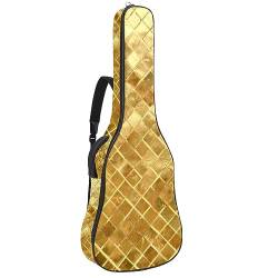 Eslifey Akustikgitarre Tasche Gold Glitter Hintergrund Verstellbarer Schultergurt Gitarrentasche Gigbag 40 41 42 Zoll, Farbe 1, 42.9x16.9x4.7 in von Eslifey