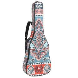 Eslifey Akustikgitarre Tasche Indische Ethnische Mandala Floral Paisley Muster Verstellbarer Schultergurt Gitarrentasche Gigbag 40 41 42 Zoll, Farbe 1, 42.9x16.9x4.7 in von Eslifey