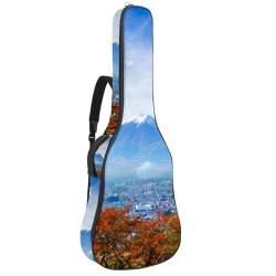 Eslifey Akustikgitarre Tasche Mt. Fuji Yokohama Verstellbarer Schultergurt Gitarrentasche Gigbag 40 41 42 Zoll, Farbe 7, 42.9x16.9x4.7 in von Eslifey
