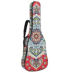 Eslifey Akustikgitarre Tasche Natur Abstrakte Blumen Runde Mandala Muster Verstellbarer Schultergurt Gitarrentasche Gigbag 40 41 42 Zoll, Farbe 4, 42.9x16.9x4.7 in von Eslifey