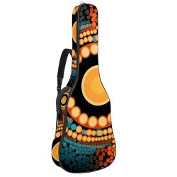 Eslifey Akustikgitarre Tasche Pfau Blume Druck Verstellbarer Schultergurt Gitarre Fall Gig Bag 40 41 42 Zoll, Farbe 7, 42.9x16.9x4.7 in von Eslifey