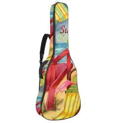 Eslifey Akustikgitarre Tasche Phalaenopsis mit Schmetterlingen Verstellbarer Schultergurt Gitarrentasche Gigbag 40 41 42 Zoll, Farbe 10, 42.9x16.9x4.7 in von Eslifey