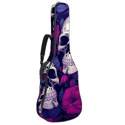 Eslifey Akustikgitarre Tasche Schmetterling Schädel Muster Verstellbarer Schultergurt Gitarrentasche Gigbag 40 41 42 Zoll, Farbe 8, 42.9x16.9x4.7 in von Eslifey