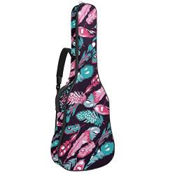 Eslifey Akustikgitarre Tasche Schwarz Punkte Muster Verstellbarer Schultergurt Gitarrentasche Gigbag 40 41 42 Zoll, Farbe 5, 42.9x16.9x4.7 in von Eslifey