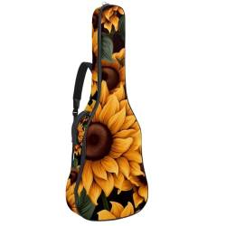 Eslifey Akustikgitarre Tasche Sonnenblume Kunst Muster Verstellbarer Schultergurt Gitarre Fall Gig Bag 40 41 42 Zoll, Farbe 6, 42.9x16.9x4.7 in von Eslifey