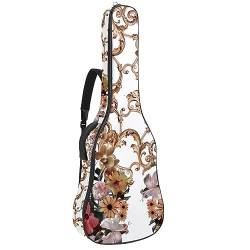 Eslifey Akustikgitarre Tasche Sonnenblume Vintage Muster Verstellbarer Schultergurt Gitarrentasche Gigbag 40 41 42 Zoll, Farbe 8, 42.9x16.9x4.7 in von Eslifey