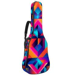 Eslifey Akustische Gitarre Tasche Farbige Geometrische Mathematik Verstellbarer Schultergurt Gitarre Fall Gig Bag 40 41 42 Zoll, Farbe 1, 42.9x16.9x4.7 in von Eslifey