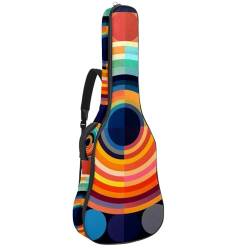 Eslifey Akustische Gitarre Tasche Farbige Geometrische Mathematik Verstellbarer Schultergurt Gitarre Fall Gig Bag 40 41 42 Zoll, Farbe 2, 42.9x16.9x4.7 in von Eslifey