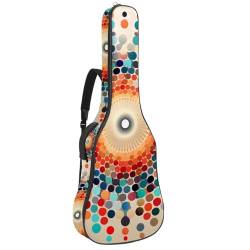 Eslifey Akustische Gitarre Tasche Farbige Geometrische Mathematik Verstellbarer Schultergurt Gitarre Fall Gig Bag 40 41 42 Zoll, Farbe 5, 42.9x16.9x4.7 in von Eslifey
