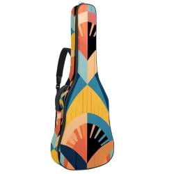 Eslifey Akustische Gitarre Tasche Farbige Geometrische Mathematik Verstellbarer Schultergurt Gitarre Fall Gig Bag 40 41 42 Zoll, Farbe 6, 42.9x16.9x4.7 in von Eslifey
