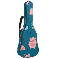 Eslifey Akustische Gitarre Tasche Menschlichen Schädel Muster Verstellbarer Schultergurt Gitarre Fall Gig Bag 40 41 42 Zoll, Farbe 9, 42.9x16.9x4.7 in von Eslifey