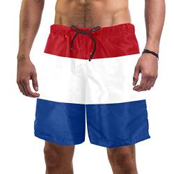 Eslifey Herren Strand-Shorts, Flagge der Niederlande, Badehose, elastischer Badeanzug, Boardshorts für Herren, L Gr. L/XL, multi von Eslifey