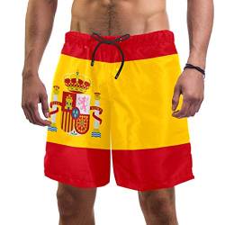 Eslifey Herren Strand-Shorts, Flagge von Spanien, Badehose, elastischer Badeanzug, Boardshorts für Herren, L Gr. XL, multi von Eslifey