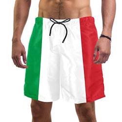 Eslifey Herren Strand Shorts Flagge Italien Badehose Elastisch Badeanzug Boardshorts für Herren, L Gr. XXL, multi von Eslifey