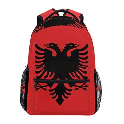 Eslifey Rucksack mit Flagge von Albanien, Studenten, Schultertaschen, Reisetasche, College, Schulrucksäcke, multi, Einheitsgröße, Tagesrucksack von Eslifey