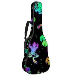 Eslifey Tasche für Akustikgitarre, bunt, exotische Palme, verstellbarer Schultergurt, Gitarrenkoffer Gigbag 40 41 42 Zoll, Farbe 5, 42.9x16.9x4.7 in von Eslifey