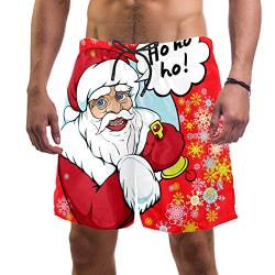 Eslifey Weihnachtsmann Pop Art Bubble für Weihnachten Badehose Elastische Badeanzug Boardshorts für Männer, multi, S 7-9 von Eslifey