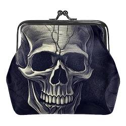 Münzgeldbörsen, Totenkopf und Blumen, Münzgeldbörse, tragbare Schmucktasche mit Kissverschluss, für Damen, Mädchen, Kinder, Mehrfarbig 9, 4.3x4.7 in/11x12 cm, Münztasche von Eslifey