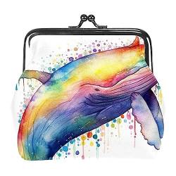 Münzgeldbörsen, fliegende Regenbogen-Delfin-Münzgeldbörse, tragbare Schmucktasche mit Kissverschluss, für Damen, Mädchen, Kinder, Mehrfarbig 3, 4.3x4.7 in/11x12 cm, Münztasche von Eslifey