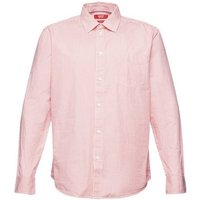 Esprit Langarmhemd Gestreiftes Hemd aus Baumwoll-Popeline von Esprit