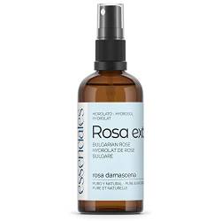 Essenciales - Wasserhydrolat Rose Extra, 100 % rein und natürlich, 100 ml | Hydrolato Rosa Damaszener von Essenciales