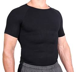 Esteem Apparel Herren Kompressionsshirt Body Shaper Abs Unterhemd Weste, schwarz, X-Groß von Esteem Apparel