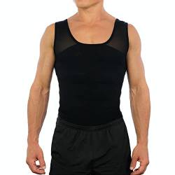 Esteem Apparel Original Herren Brust Compression Shirt zum Verstecken von Gynäkomastie Moobs (Schwarz, Groß) von Esteem Apparel