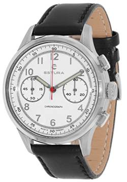 Estura Chronograph Mr. Matchpoint Zeitlose Herrenuhr Made in Germany, Elegante Geschenkidee für Männer, 5050-03 von Estura