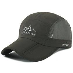 Estwell Baseball Cap, Basecap Herren Damen Baseball Kappen Baseballmütze Faltbarer Verstellbar Baseballkappe für Draussen, Sport und Reisen (A-Armee grün) von Estwell