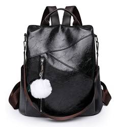 Estwell Damen Rucksack Anti Diebstahl Mode Schultaschen Umhängetasche Handtasche Wasserdichte PU Leder Cityrucksack Elegant Rucksäcke Reiserucksack Tagesrucksack von Estwell