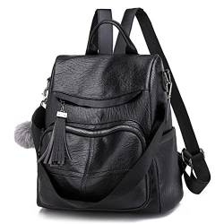 Estwell Rucksack Damen Anti Diebstahl Mode Cityrucksack Wasserdicht PU Leder Reiserucksack Schultertasche Handtasche Casual Tagesrucksack Mädchen Mode Schultasche Schulrucksack von Estwell