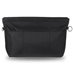 Handtaschen Organizer, Etercycle Taschenorganizer Nylon mit Schlüsselbund, Innentaschen Wasserdicht für Handtaschen Organizer (Schwarz, Mittel) von Etercycle