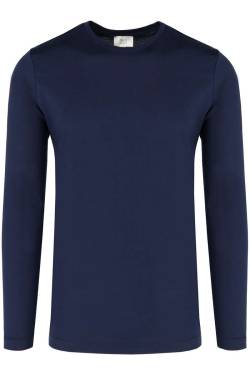 ETERNA 1863 Modern Fit Longsleeve dunkelblau, Einfarbig von Eterna