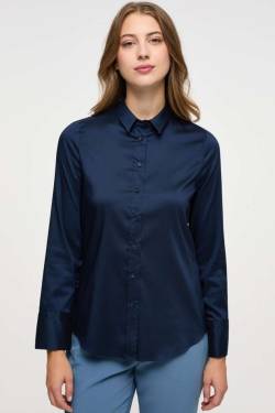 ETERNA Fitted Bluse dunkelblau, Einfarbig von Eterna